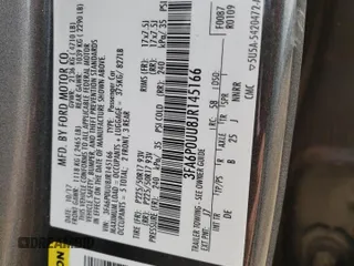 2018 Ford Fusion Hybrid S with VIN 3FA6P0UU8JR145166, listed as a Copart auction lot 48550275 with 55,356 mi miles and Salvage Title. Bid and sale history available at carsss.com. Image 12.