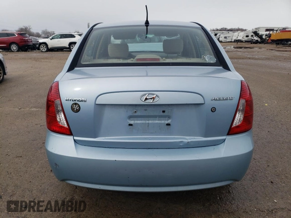 2007 Hyundai Accent GLS with VIN KMHCN46C77U110324, listed as a Copart auction lot 45515545 with 133,902 mi miles and Salvage Title. Bid and sale history available at carsss.com. Image 6.