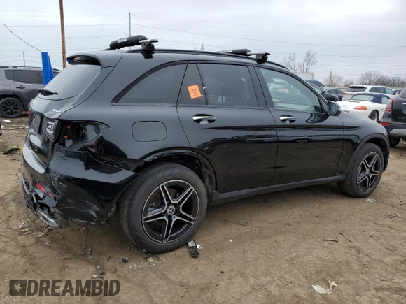 2022 Mercedes-Benz GLC 300 with VIN W1N0G8EB5NV331163, listed as a Copart auction lot 47469025 with 43,404 mi miles and Salvage Title. Bid and sale history available at DreamBid. Image 3.