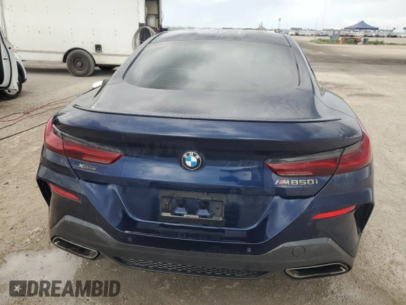 2019 BMW 8 Series M850i xDrive with VIN WBABC4C52KBU96213, listed as a Copart auction lot 76361744 with 25,219 mi miles and Non Repairable. Bid and sale history available at DreamBid. Image 6.