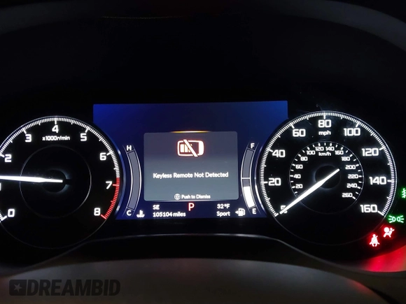 2019 Acura RDX w/Advance Pkg with VIN 5J8TC2H72KL016172, listed as a IAAI auction lot 41542639 with 105,104 mi miles. Bid and sale history available at carsss.com. Image 7.