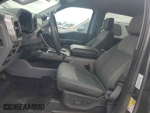 2023 Ford F-150 XL with VIN 1FTEW1EP8PKF20042, listed as a Copart auction lot 55163335 with 26,870 mi miles and Salvage title. Bid and sale history available at DreamBid. Image 7.