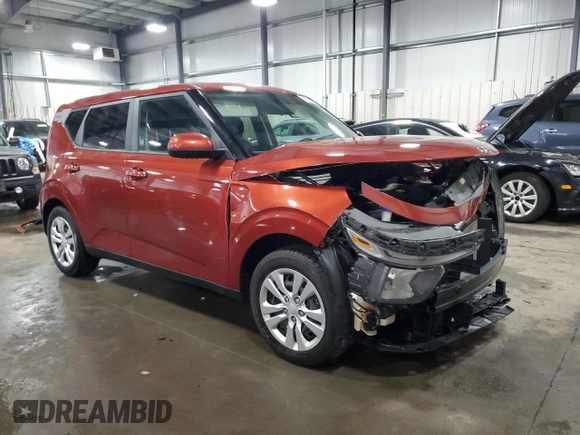 2021 Kia Soul S with VIN KNDJ23AU2M7759909, listed as a Copart auction lot 50730975 with 25,297 mi miles and Salvage Title. Bid and sale history available at DreamBid. Image 4.