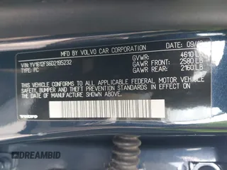 2013 Volvo S60 T5 Premier with VIN YV1612FS6D2195232, listed as a IAAI auction lot 42260165 with 134,041 mi miles and . Bid and sale history available at DreamBid. Image 9.