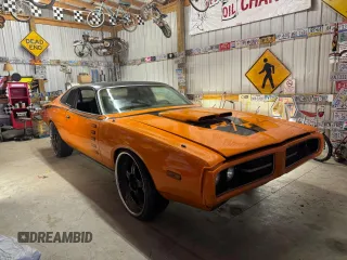 1974 Dodge Charger z VIN WH23G4G117737, wystawiony jako Copart lot #85356844 z przebiegiem 91 490 mil mil oraz Czysty tytuł • Clean title. Historia ofert i sprzedaży dostępna na DreamBid. Obrazek 1.