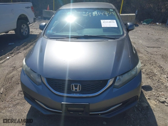 2013 Honda Civic Sdn LX with VIN 2HGFB2F59DH524429, listed as a IAAI auction lot 42114834 with 280,101 mi miles. Bid and sale history available at carsss.com. Image 12.