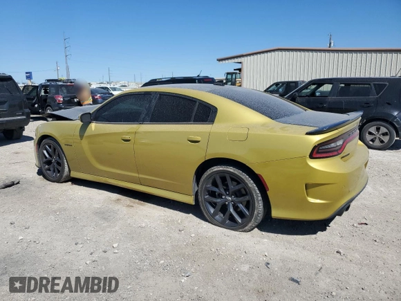 2021 Dodge Charger R/T with VIN 2C3CDXCT3MH616684, listed as a Copart auction lot 49876155 with 93,608 mi miles and Salvage Title. Bid and sale history available at carsss.com. Image 2.