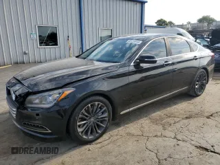 2015 Hyundai Genesis 3.8L with VIN KMHGN4JE3FU071370, listed as a Copart auction lot 68129914 with 131,112 mi miles and Salvage Title. Bid and sale history available at carsss.com. Image 1.