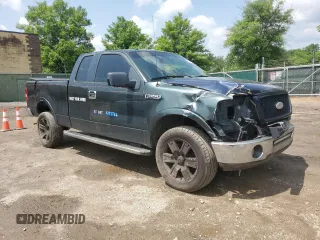 2006 Ford F-150 XLT with VIN 1FTPX12526NA21906, listed as a Copart auction lot 56587555 with 204,039 mi miles and Salvage title. Bid and sale history available at DreamBid. Image 4.