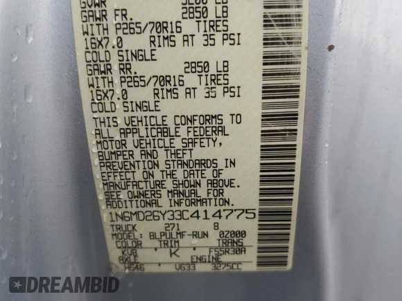 2003 Nissan Frontier 4WD SVE SuperCharger with VIN 1N6MD26Y33C414775, listed as a Copart auction lot 47264075 with 0 mi miles and Salvage Title. Bid and sale history available at carsss.com. Image 12.
