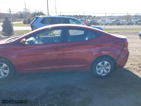 2016 Hyundai Elantra Value Edition with VIN KMHDH4AE7GU644847, listed as a IAAI auction lot 41844494 with 80,959 mi miles. Bid and sale history available at carsss.com. Image 14.