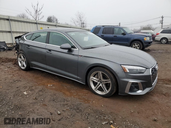 2021 Audi A5 Sportback S line Premium Plus with VIN WAUFACF52MA042095, listed as a Copart auction lot 42948603 with 7,409 mi miles. Bid and sale history available at carsss.com. Image 4.