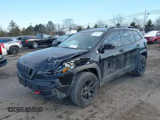 2022 Jeep Cherokee Trailhawk with VIN 1C4PJMBX7ND508267, listed as a IAAI auction lot 41356773 with 74,019 mi miles. Bid and sale history available at carsss.com. Image 2.