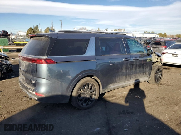 2024 Kia Carnival SX Prestige with VIN KNDNE5H3XR6405294, listed as a Copart auction lot 85897734 with 17,439 mi miles and Salvage Title. Bid and sale history available at carsss.com. Image 3.