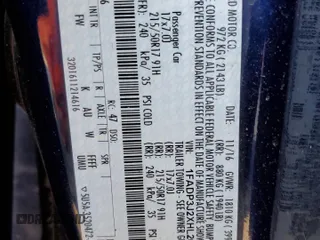 2017 Ford Focus Titanium with VIN 1FADP3J2XHL203959, listed as a Copart auction lot 55498465 with 68,154 mi miles and Salvage title. Bid and sale history available at DreamBid. Image 12.