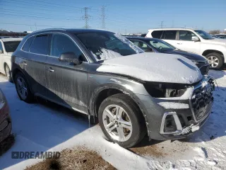 2021 Audi Q5 Premium Plus with VIN WA1E2AFY6M2049775, listed as a Copart auction lot 89149665 with 28,168 mi miles and Salvage Title. Bid and sale history available at carsss.com. Image 4.