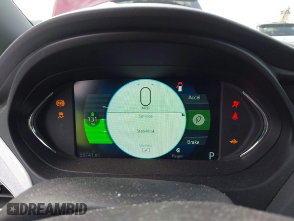 2020 Chevrolet Bolt EV Premier with VIN 1G1FZ6S07L4144327, listed as a IAAI auction lot 41723931 with 33,741 mi miles. Bid and sale history available at carsss.com. Image 7.