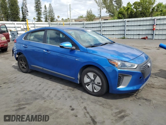 2017 Hyundai Ioniq Limited with VIN KMHC85LCXHU027621, listed as a Copart auction lot 54475795 with 125,470 mi miles and Salvage Title. Bid and sale history available at DreamBid. Image 4.