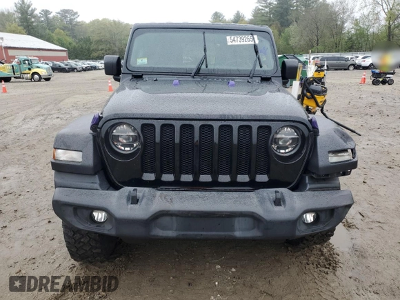 2020 Jeep Wrangler Unlimited Sport S with VIN 1C4HJXDG7LW170227, listed as a Copart auction lot 54739265 with 54,016 mi miles and Salvage title. Bid and sale history available at DreamBid. Image 5.
