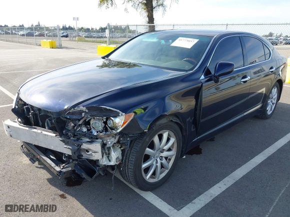 2007 Lexus LS 460 with VIN JTHBL46F375051779, listed as a IAAI auction lot 41773057 with 86,768 mi miles. Bid and sale history available at carsss.com. Image 18.