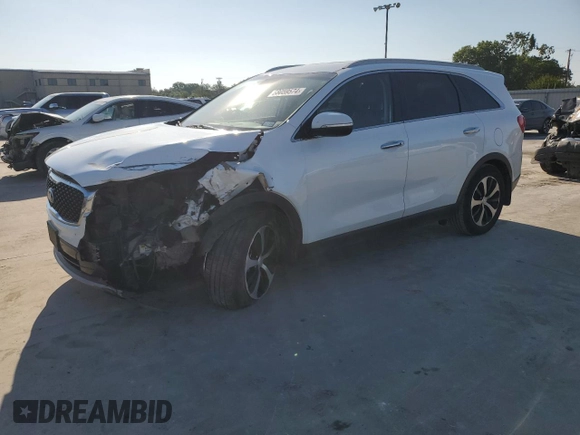 2017 Kia Sorento EX V6 with VIN 5XYPH4A59HG321386, listed as a Copart auction lot 58059574 with 92,235 mi miles and Salvage Title. Bid and sale history available at carsss.com. Image 1.