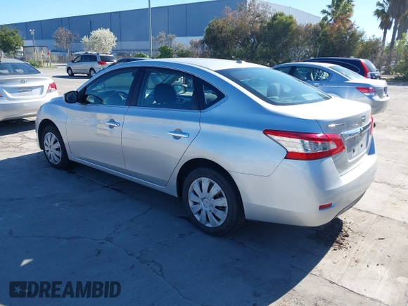 2015 Nissan Sentra S with VIN 3N1AB7AP2FY250683, listed as a IAAI auction lot 41879058 with 106,231 mi miles. Bid and sale history available at carsss.com. Image 3.
