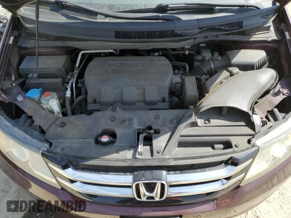 2014 Honda Odyssey EX-L with VIN 5FNRL5H61EB077828, listed as a Copart auction lot 46304125 with 104,367 mi miles and Salvage Title. Bid and sale history available at DreamBid. Image 12.