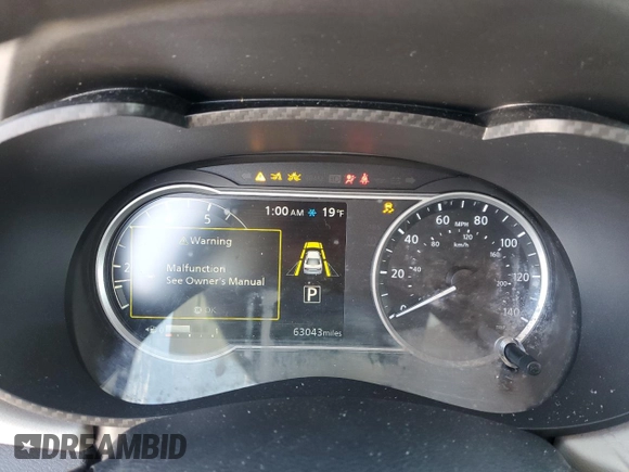 2021 Nissan Versa SV with VIN 3N1CN8EV0ML848361, listed as a Copart auction lot 45210435 with 63,043 mi miles and Salvage Title. Bid and sale history available at carsss.com. Image 9.