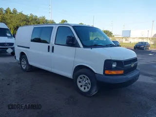 2013 Chevrolet Express Cargo with VIN 1GCSGAFX5D1167386, listed as a IAAI auction lot 42356301 with Not provided miles and . Bid and sale history available at DreamBid. Image 1.