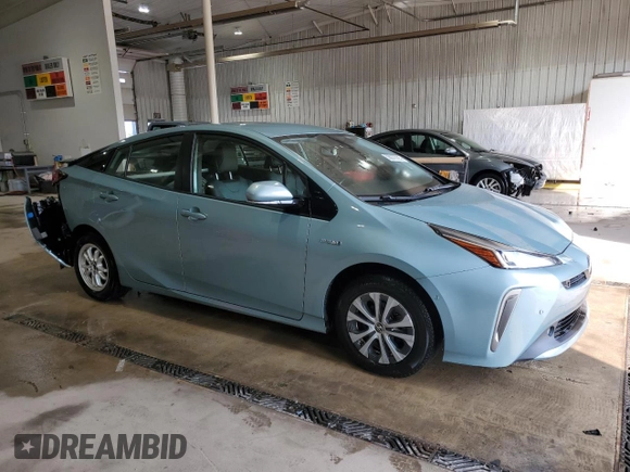 2020 Toyota Prius LE with VIN JTDL9RFU2L3013546, listed as a Copart auction lot 58973725 with 42,518 mi miles and Salvage title. Bid and sale history available at DreamBid. Image 4.