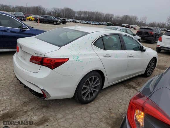 2018 Acura TLX with VIN 19UUB2F3XJA000609, listed as a Copart auction lot 86004934 with 87,857 mi miles and Salvage Title. Bid and sale history available at carsss.com. Image 3.