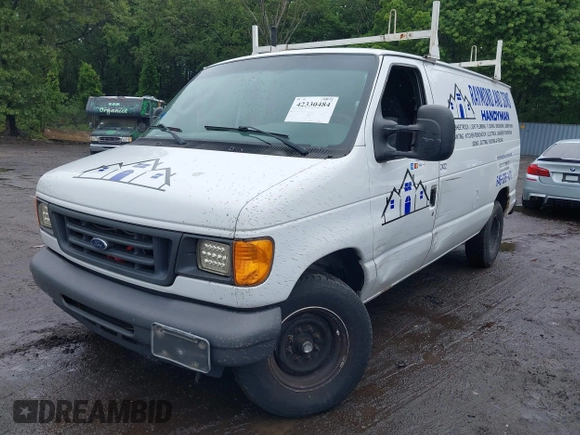 2007 Ford Econoline Cargo Commercial with VIN 1FTNE24W77DB00407, listed as a IAAI auction lot 42330484 with 128,369 mi miles and . Bid and sale history available at DreamBid. Image 6.
