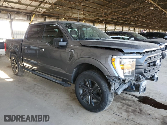 2021 Ford F-150 XL with VIN 1FTEW1C58MFB54623, listed as a Copart auction lot 55072405 with 115,374 mi miles and Salvage title. Bid and sale history available at DreamBid. Image 4.