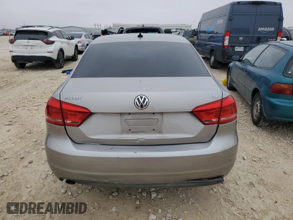2013 Volkswagen Passat SE with VIN 1VWBH7A37DC001182, listed as a Copart auction lot 45026685 with 116,967 mi miles and Salvage Title. Bid and sale history available at carsss.com. Image 6.