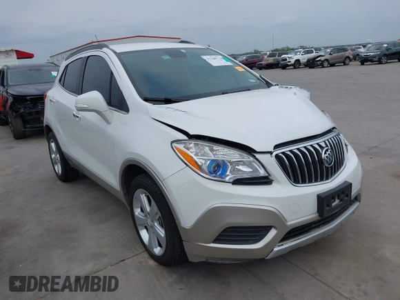 2016 Buick Encore with VIN KL4CJASB0GB658389, listed as a IAAI auction lot 41708711 with 62,001 mi miles and . Bid and sale history available at DreamBid. Image 1.