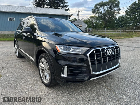 2021 Audi Q7 Premium Plus z VIN WA1LXAF78MD017379, wystawiony jako Copart lot #65096125 z przebiegiem 104 318 mil mil oraz Czysty tytuł • Clean title. Historia ofert i sprzedaży dostępna na DreamBid. Obrazek 1.