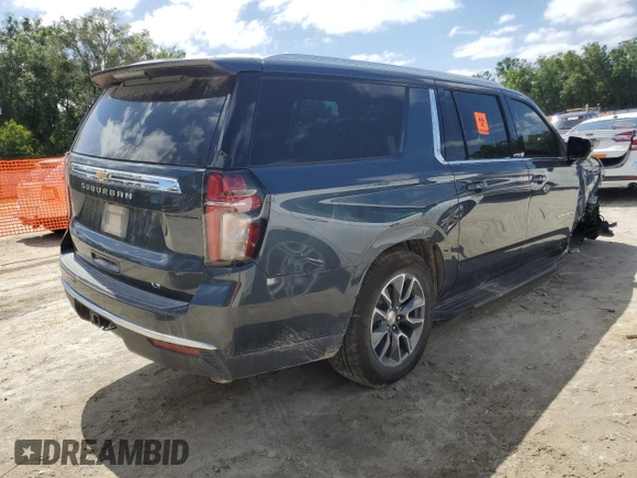 2021 Chevrolet Suburban LT with VIN 1GNSCCKD2MR469892, listed as a Copart auction lot 53993195 with 78,685 mi miles and Salvage title. Bid and sale history available at DreamBid. Image 3.