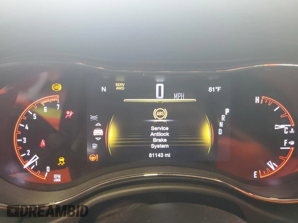 2020 Dodge Durango R/T z VIN 1C4SDJCT0LC193004, wystawiony jako Copart lot #56777085 z przebiegiem 81 143 mil mil oraz Szkoda całkowita • Salvage title. Historia ofert i sprzedaży dostępna na DreamBid. Obrazek 9.
