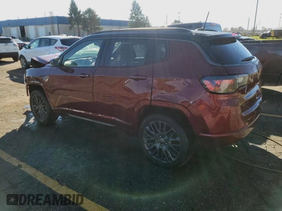 2022 Jeep Compass (RED) Edition with VIN 3C4NJDCB8NT180877, listed as a Copart auction lot 79696784 with 26,762 mi miles and Non repairable. Bid and sale history available at DreamBid. Image 2.