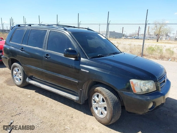 2002 Toyota Highlander with VIN JTEGF21A620041053, listed as a IAAI auction lot 41803741 with 203,072 mi miles. Bid and sale history available at carsss.com. Image 1.