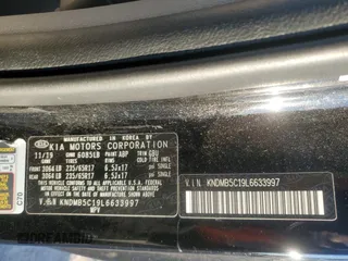 2020 Kia Sedona EX with VIN KNDMB5C19L6633997, listed as a Copart auction lot 86919254 with 82,126 mi miles and Salvage Title. Bid and sale history available at carsss.com. Image 16.