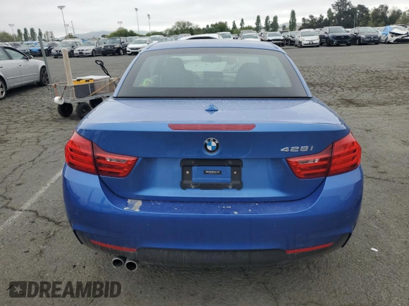 2015 BMW 4 Series 428i with VIN WBA3V7C54FP771931, listed as a Copart auction lot 53778755 with 51,411 mi miles and Salvage Title. Bid and sale history available at carsss.com. Image 6.