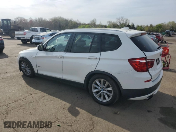 2013 BMW X3 xDrive28i with VIN 5UXWX9C5XD0A20457, listed as a Copart auction lot 54404445 with 126,295 mi miles and Salvage Title. Bid and sale history available at DreamBid. Image 2.