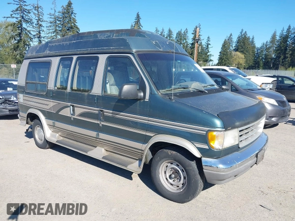 1995 Ford Econoline Cargo with VIN 1FDEE14H3SHB23319, listed as a IAAI auction lot 42057536 with 108,620 mi miles and . Bid and sale history available at DreamBid. Image 1.