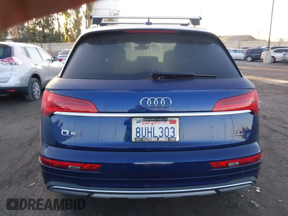 2021 Audi Q5 Premium Plus with VIN WA1BAAFY5M2015445, listed as a IAAI auction lot 42648905 with 41,312 mi miles and . Bid and sale history available at DreamBid. Image 16.