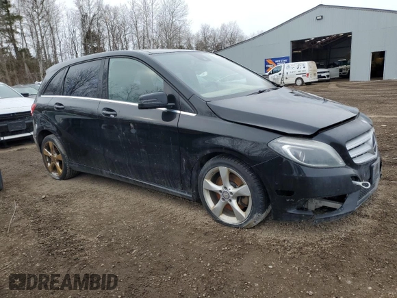 2014 Mercedes-Benz B 250 Sports Tourer with VIN WDDMH4EB9EJ187676, listed as a Copart auction lot 48683595 with Not Provided miles and Non Repairable. Bid and sale history available at DreamBid. Image 4.