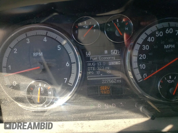 2012 Ram 1500 Sport with VIN 1C6RD7MT4CS315005, listed as a Copart auction lot 46894025 with 227,562 mi miles and Salvage title. Bid and sale history available at DreamBid. Image 9.