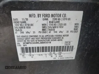 2020 Ford Edge SE с VIN 2FMPK3G98LBB53318, выставлен на аукционе IAAI как лот 42296878 с пробегом 81 461 миль миль и . История ставок и продаж доступна на DreamBid. Изображение 9.