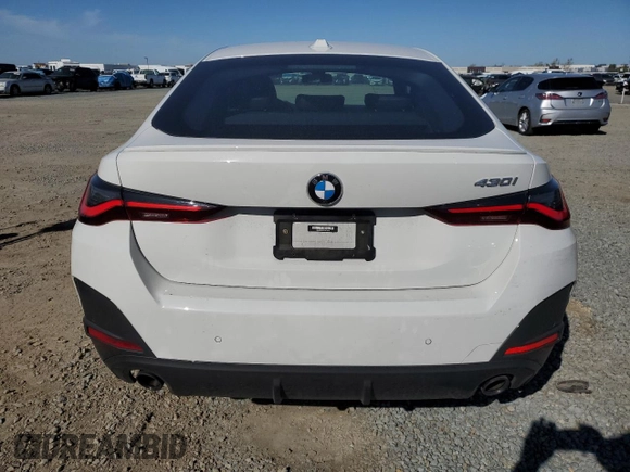 2022 BMW 4 Series 430i with VIN WBA63AV00NFM76170, listed as a Copart auction lot 49300505 with 37,469 mi miles and Salvage title. Bid and sale history available at DreamBid. Image 6.