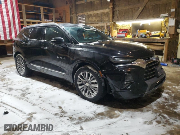 2020 Chevrolet Blazer Premier with VIN 3GNKBLRSXLS557639, listed as a Copart auction lot 44272915 with 105,201 mi miles and Clean title. Bid and sale history available at DreamBid. Image 4.